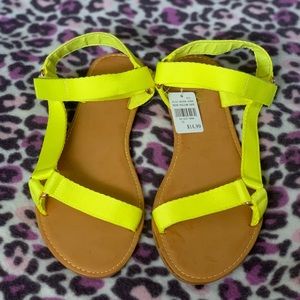 Neon Flat Sandals